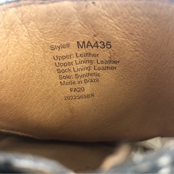 Madewell The Rosie in Snake Embossed Leather Stacked Heel Ankle Boot Size 7.5 - Picture 8 of 13